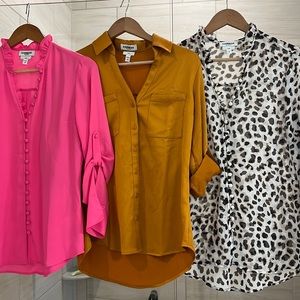 3 express slim fit portofino shirts